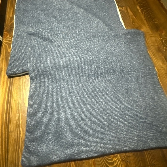 Crate & Barrel Alpine Cozy Ivory and Indigo Blue Pillow Case 23"x23" (set of 2) - Picture 2 of 4